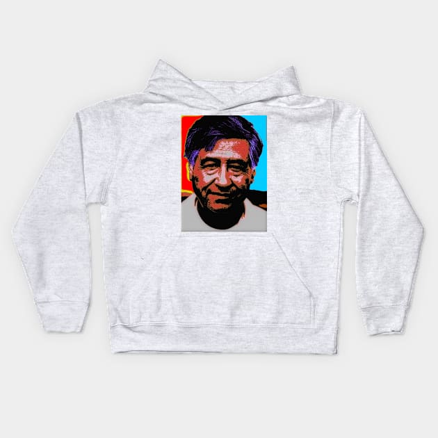 CESAR CHAVEZ Kids Hoodie by truthtopower